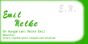 emil melke business card